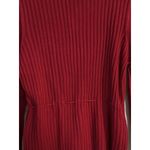 Women's Red Cardigan Sweater‎ Medium Cherry Red Country Grannycore Photo 6