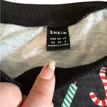 SheIn Christmas Candy Cane Cropped Long Sleeve L Photo 1
