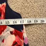 Kate Spade  Blue Red Watercolor Floral Silk Sleeveless V-neck Relaxed Fit Top 4 Photo 12