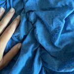 Hello Molly  blue floral ruched bodycon off the shoulder mini dress Photo 4