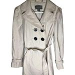 Ann Taylor  Women's Beige Trench Coat Jacket Size S Double-Breasted Photo 0