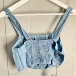 Show Me Your Mumu Adeline Chambray Denim Crop Top M Photo 3