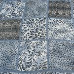 Vintage Animal Print Scarves Set of‎ Three Leopard Zebra Tiger Snake Blue Black Photo 7