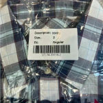 NWT Untuckit Sorbo Shirt women’s Windowpane Plaid Long Sleeve Button Up Blue Size 2 Photo 4