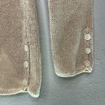 J. McLaughlin  Women’s Tan V-Neck Mesh Knit Sweater Size XS Photo 2