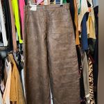 Free People Misha Faux Leather Jeans In Rusty/Brown NWT $128 Photo 7