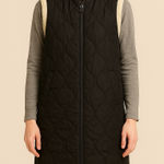 Apricot Womens Black Quilted Sherpa Longline Reversible Vest 10‎ Photo 0