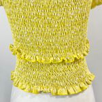 Lush Clothing New Lush Printed Puff Sleeve Smocked Crop Top  Photo 11