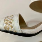 Life Stride Luna White Woven Raffia Heeled Sandals Womens 8.5 Photo 4