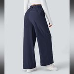 Halara  Flex High Waited Pocket Wide Leg Waffle Work Pants Photo 2