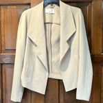 Hugo Boss  Katalla Crepe Open Front Blazer Size 8 Beige Cream Modern Minimalist Photo 0
