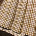 Aerie New Pleated Mini Skirt Pink Brown Gingham Plaid Size XS $49.95 Preppy Photo 1