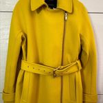 J.Crew  Chartreuse Yellow Melton Wool Coat Size 6 Photo 3