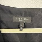 Rag and Bone Women's Black Debbie V-Neckline Black Button Collar Top Size Small Photo 6