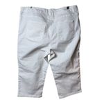 Woman Within White Denim Knee Length Pants Shorts SZ 18W Stretch Casual Vacation Photo 1