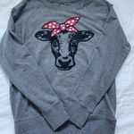 Instant Message Women’s Cow Crewneck Photo 0