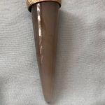 32” Necklace Stone Beads Beaded With Antler Tip Shape Pendant 2.5” H Cream Brown Tan Photo 1