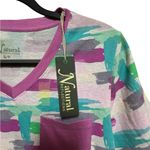 Natural Reflections  Sleep Shirt Nightgown Size Small V Neck Short Sleeve NWT Photo 1