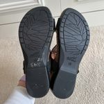 Dansko  Reece Sandal Size 39 8.5 Black Leather Toe Strap Slingback Flat Photo 7