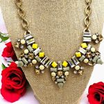 J.Crew  Rhinestone Jadeite Brulee Crystal Bib Statement Necklace Photo 0