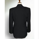 Vintage ILGWU JH Collectibles Black Wool 1 Button Blazer Pockets Shoulder Pads 8 Photo 2