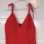 Lulus Women’s Classic Linen Blend Style Refresh Red Midi Skater Dress Size XL Photo 4