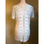 Sundance Lace Top Bohemian Tunic Sheer Cover fairy cottagecore Blue Medium Photo 2