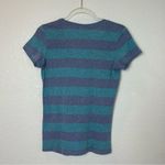 Kirra  Wide Striped Blue Scoopneck Tee - Vintage Feel - Size L Photo 5