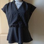 Unique spectrum  Polka Dot Blouse in Black and White Photo 3