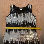 PINK COLLECTION Sequin Sparkle Mini Black Party Dress Size M Photo 3