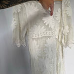 POL bohemian White Floral Lace Kimono Cover-Up, off white One Size Photo 2