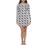 Juicy Couture Long Sleeve Crew Neck Nightshirt Heather Grey Y2K Lounge Sleepwear Photo 1