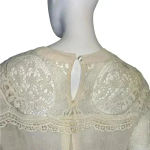 Altar'd State  women's size S White Crochet Long Sleeve Top.  D38 Photo 5