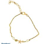 🆕Gold Plated Starfish Pearls Adjustable Bracelet Photo 0