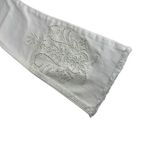 Johnny Was Cropped Baby Boot White Jeans women Flowers Eyelet size 32 Photo 3