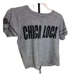 On Fire Tee by  Gray size M crop top Photo 0