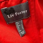 Liv Foster Ruffle Crepe Back Satin Red Popover Dress Size 0 NWT Photo 6