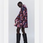 ZARA  NWT | Floral Long Sleeve Button Down Mini Dress | XS Photo 2