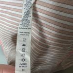 Lululemon  Run For Gold Tank Top Size 6 Coral Silver Stripe White Naked / White Photo 9