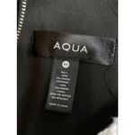 AQUA  Black White Tweed Short Sleeve Crew Neck Zip T Shirt Mini Shift Dress Sz M Photo 3