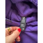 Mountain Hardwear  Waffle Knit Fleece Hoodie Purple Cozy Pullover Women XS Photo 3