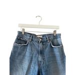ZARA Women’s Blue Denim Distressed Raw Hem Y2K Straight Ankle Jeans SZ 6 #1132 Photo 1
