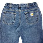 Carhartt  Relaxed Fit Straight Leg Jeans Womens 8x34 Utility Denim WB160-VIO Tall Photo 5