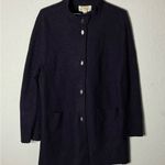 Talbots vintage ’ dark purple long cardigan Sweater 100%wool acetate,neck size M Photo 1