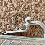 COCHNI Italy Silver Braided Leather Coin Pouch Small Zip Pouch Wristlet Dust Bag Photo 2