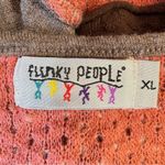 Brown & Pink Mixed Knit Racer Back Tank Top Funky People Boho Cottagecore XL Photo 11