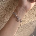 Cross Link Chain Bracelet for Men Women Streetwear Punk Hip Hop Unisex Style Silver Photo 6