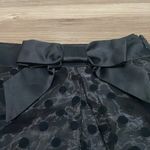 Elle  A-line layered polka dot skirt Black Sheer overlay Bow Size 14 Flirty Photo 2