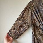 Y2k metallic cheetah 90s spice print animal mob boss cowl neck rachel copper low Brown Size L Photo 6