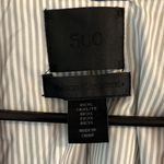 Puff shoulder jean cropped blazer Blue Size XL Photo 1